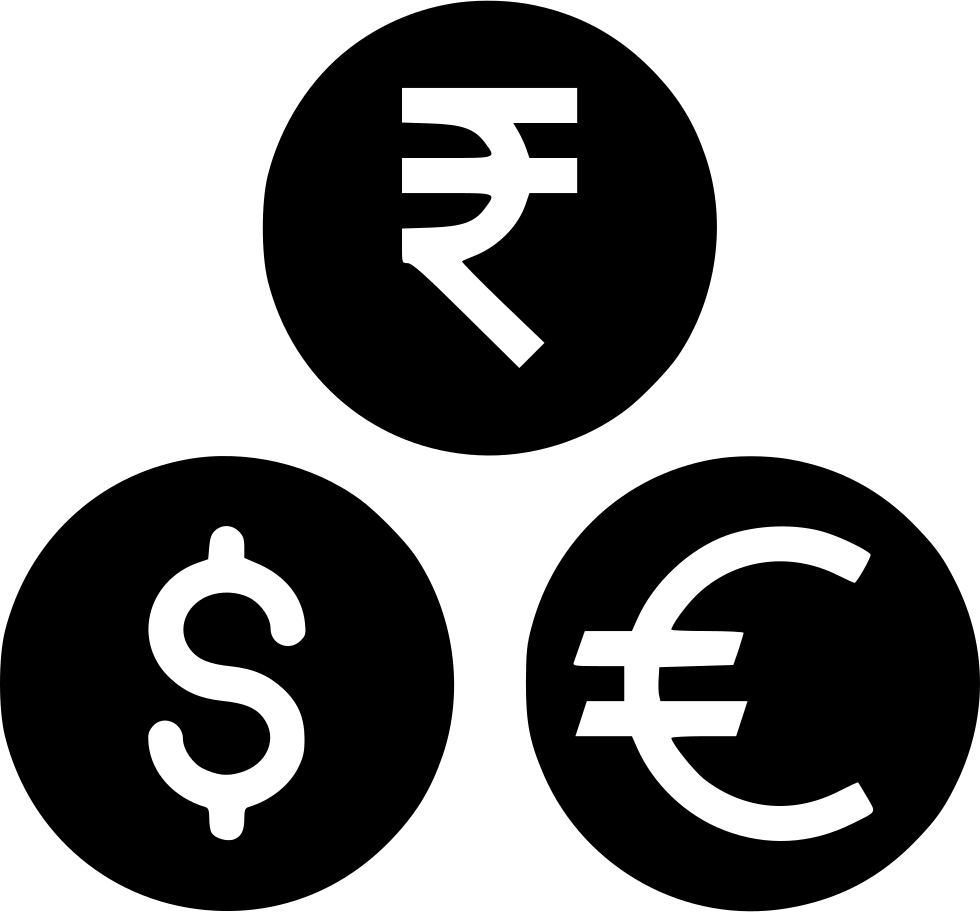 Indian Rupee Dollar Euro Currency Coin Money Comments - Rupee Dollar Sign (980x912), Png Download