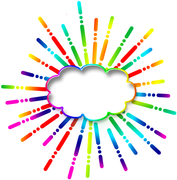 Icon, Star, Cloud, Balloon, Colorful, Rays, Radiate - Shining Heart Design Png (960x640), Png Download
