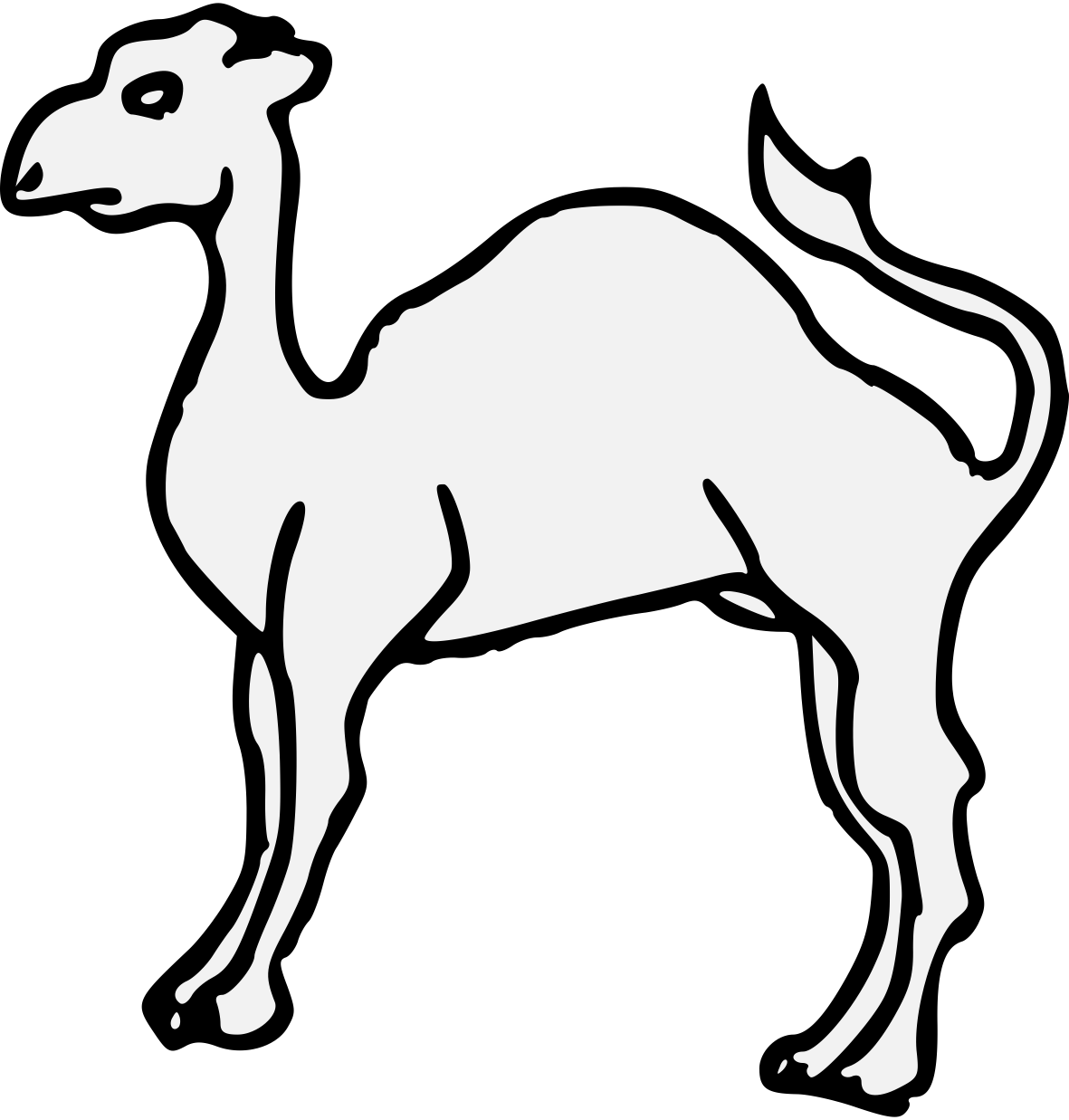 Camel Statant - Clip Art (1181x1237), Png Download