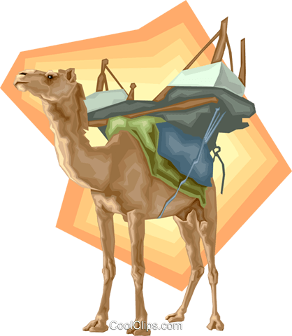 Camel, Desert Royalty Free Vector Clip Art Illustration - Clip Art (418x480), Png Download