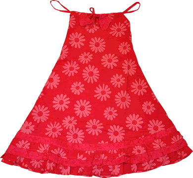 Pink Cotton Batik Dress - Pattern (390x360), Png Download