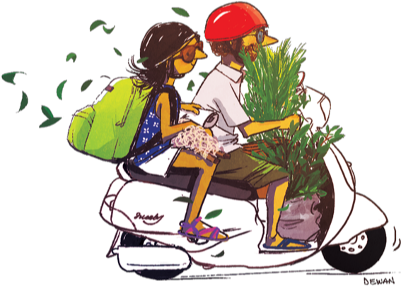 Picture - Sledding (628x479), Png Download