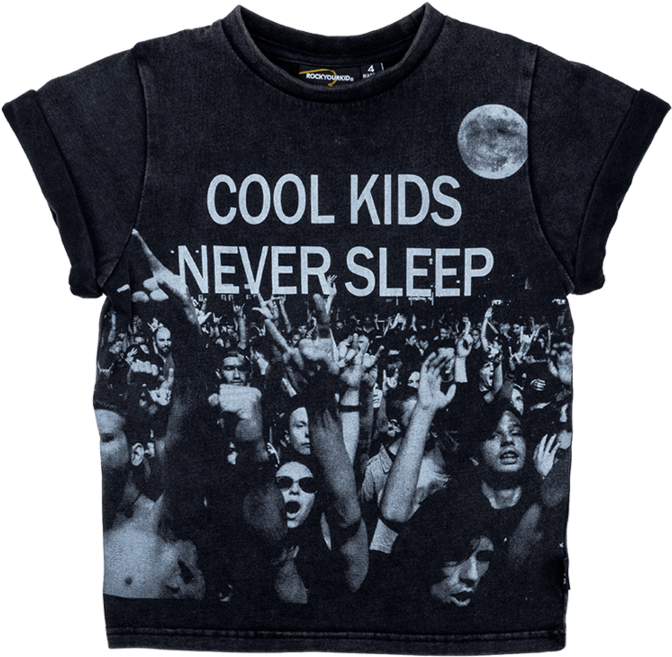 Rock Your Baby Cool Kids Never Sleep Tshirt - Cool Kids Never Sleep Onesie (900x900), Png Download
