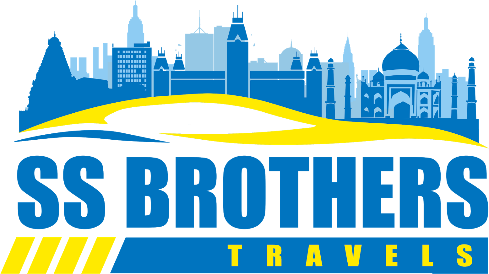Ss Brothers Travels Introduced New Logo - Blaues Taj Mahal Grußkarte (1600x930), Png Download