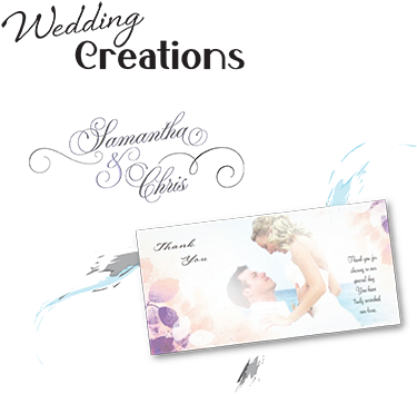 Wedding Creations - Wedding Text - Script Names - Photocards - Calligraphy (400x400), Png Download