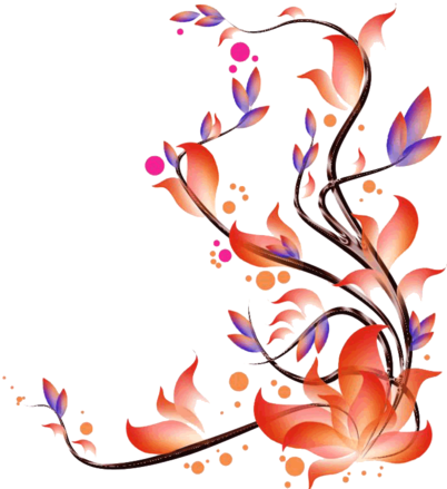 This Flower Border Includes Several Brightly Colored - Transparent Flower Vector Png (600x450), Png Download