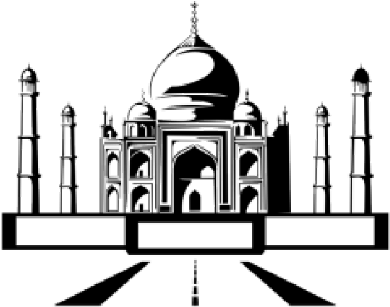 Taj Mahal Silhouette Png (640x480), Png Download