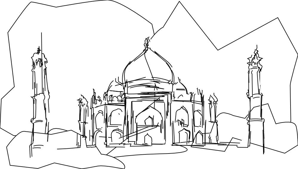 Taj Mahal Clip Art - Taj Mahal (999x567), Png Download