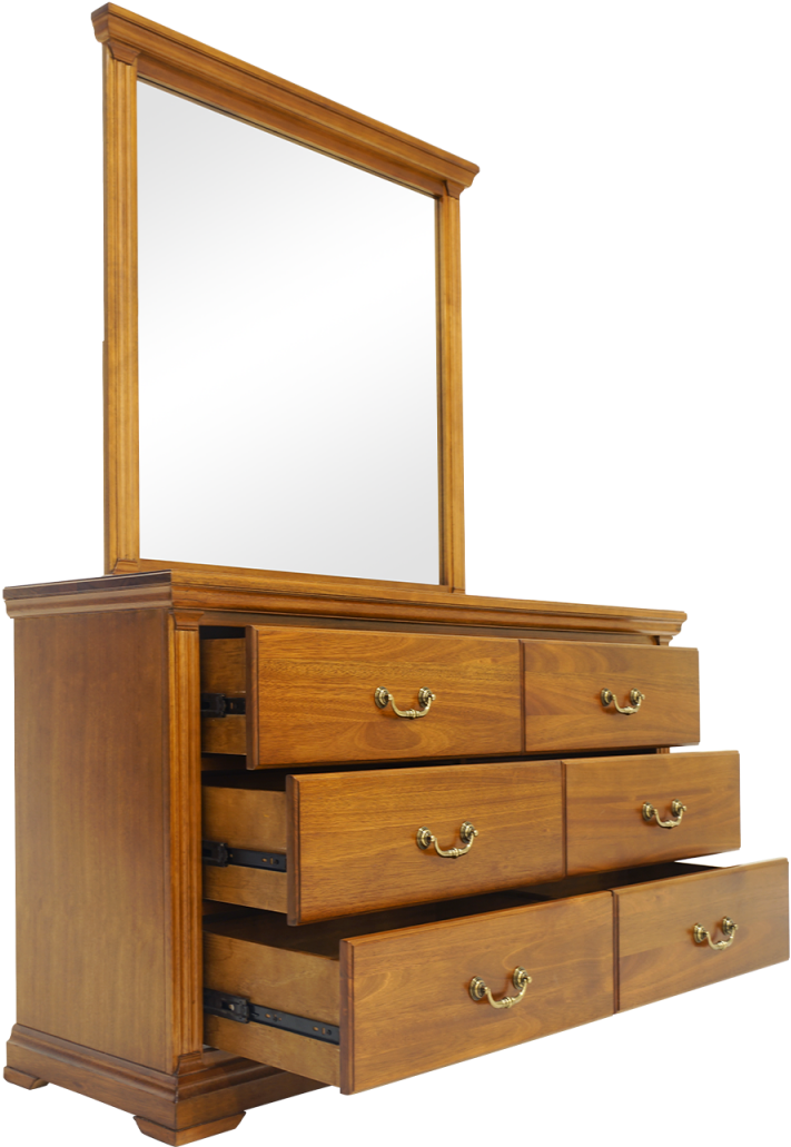 Castle Leather Dressing Table With Mirror - Furniture (1200x1200), Png Download