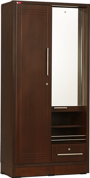 Standard Wardrobe With Dressing Table Set Hdf Shutter - Cupboard (900x600), Png Download