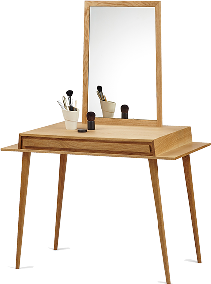 There Are Three Storage Spaces ͞hiding͟ Within The - Make Up Table Png (500x578), Png Download