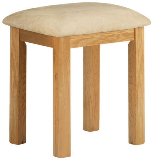 Montana Oak Dressing Table Stool - Portland Oak & Painted (580x580), Png Download