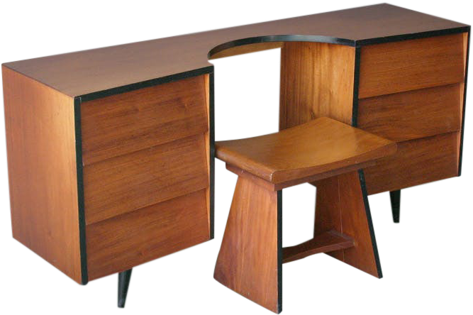 Ladies Dressing Table With A Stool €2,480 - 1950s (740x740), Png Download