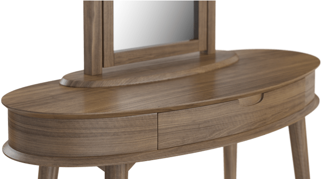 Dressing Table Mirror Stool Set Ethan - Mirror (695x360), Png Download