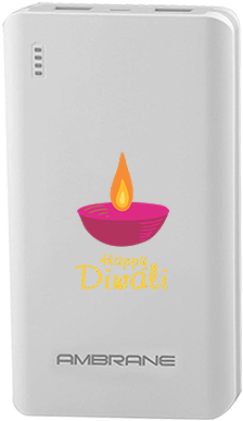 Happy Diwali Ambrane Pp 2000 20000mah Power Bank White - Birthday (284x426), Png Download
