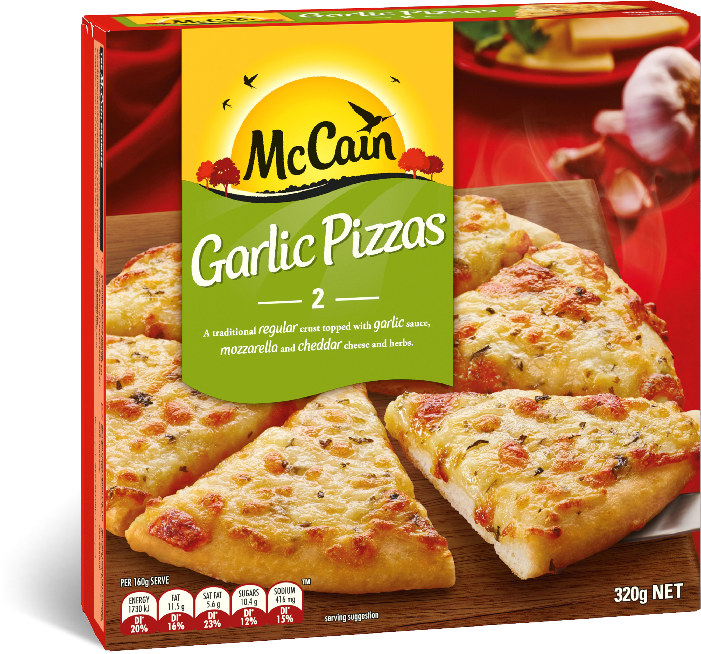 Garlic Pizza 320g (3000x3000), Png Download