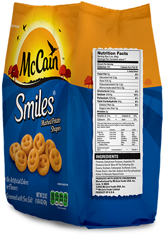 Smiles<sup>®</sup> - Mccain Smiles Cheese (500x515), Png Download