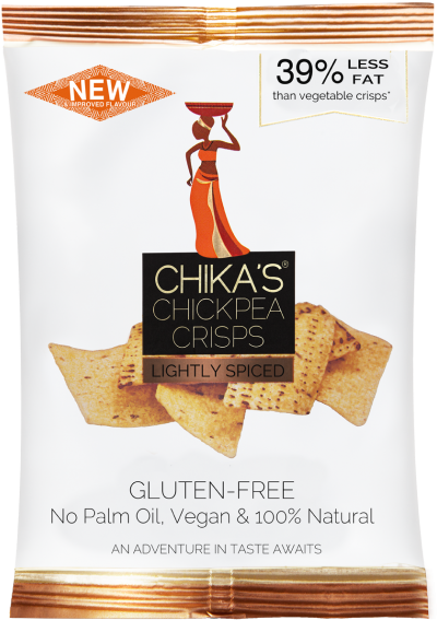 Chika's Chickpea Crisps - Chika's Gluten Free Chickpea Crisps Lightly Spiced (489x600), Png Download