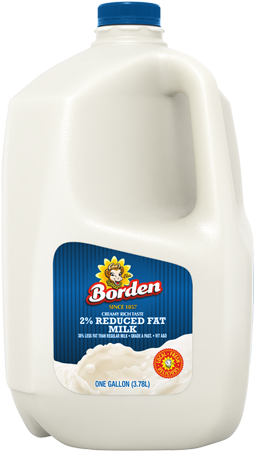 Borden 2% Reduced Fat Milk (330x450), Png Download
