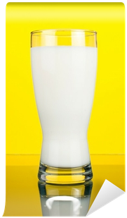 glass of fresh milk on a dark yellow background wall light full size png download seekpng seekpng
