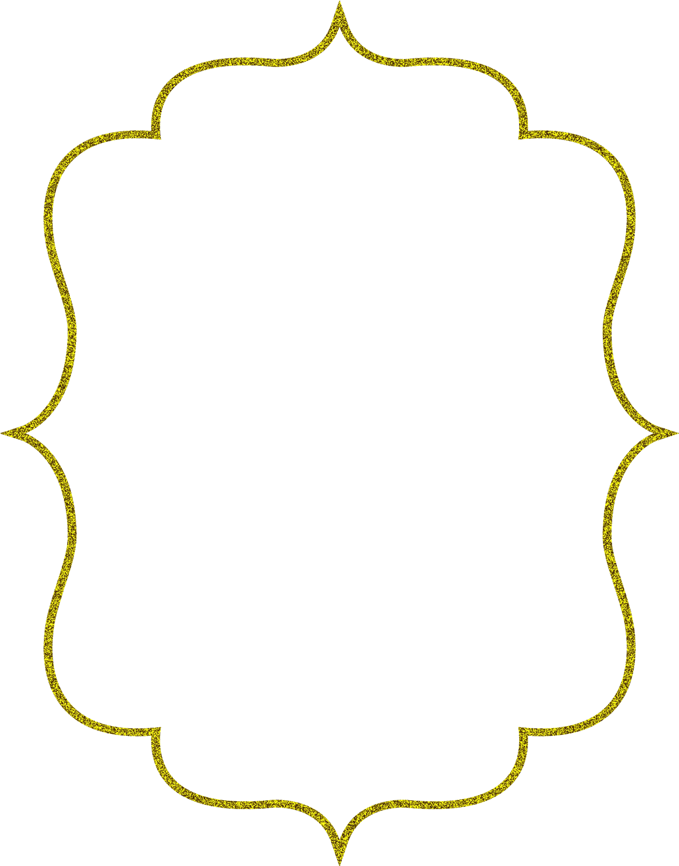 Free Gold Sparkles Png - Picture Frame (1440x1785), Png Download