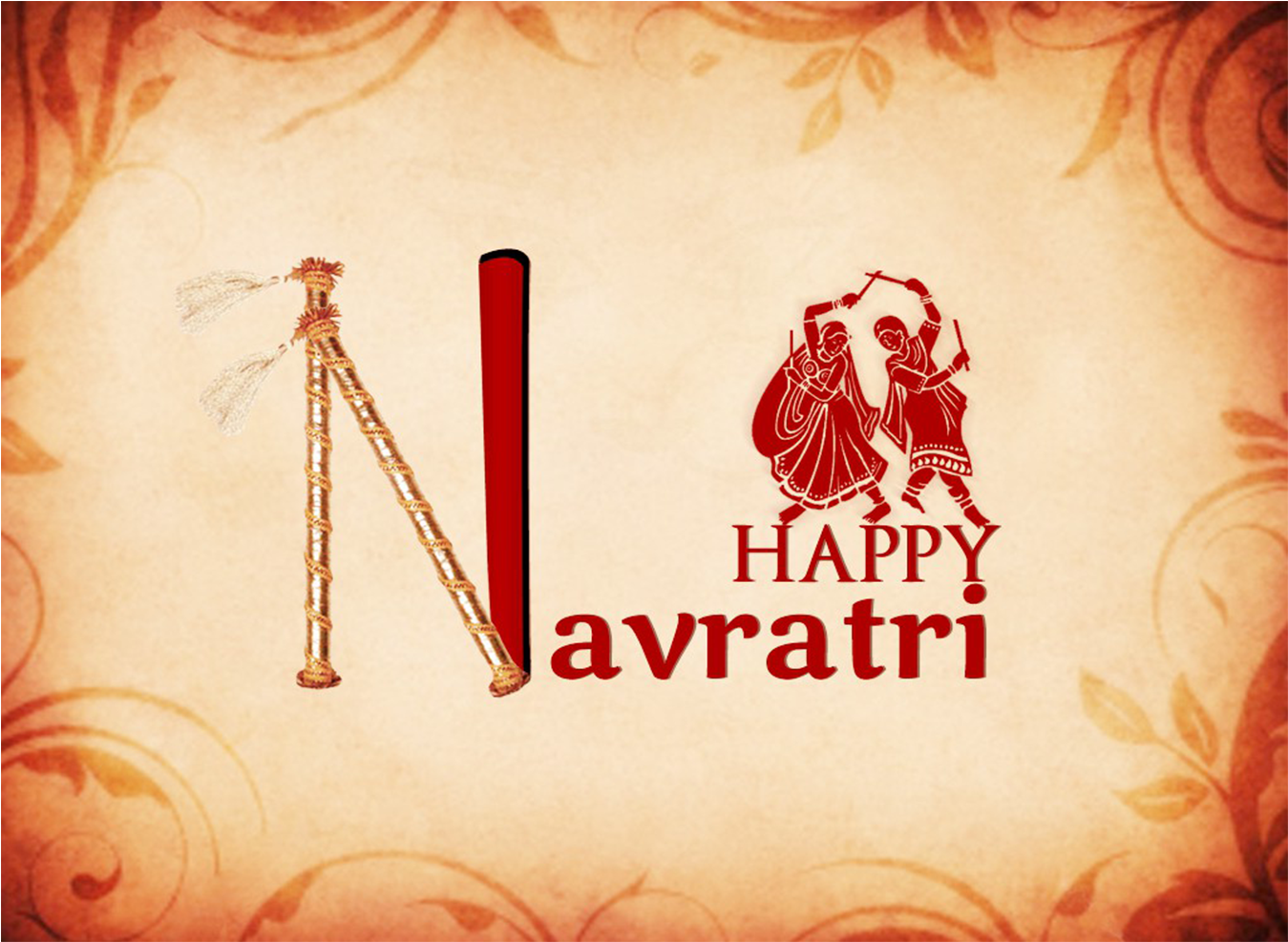 Happy Navratri Wishes (1920x1200), Png Download