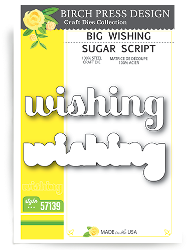 Big Wishing Sugar Script - Memory Box Birch Press Designs Big Hugs Sugar Script (400x510), Png Download