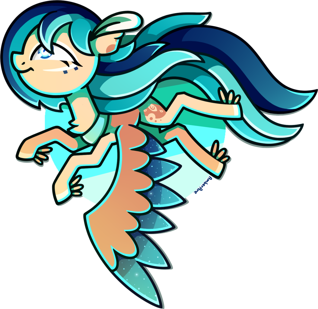 Amberpone, Blue, Blue Background, Blue Eyes, Blue Hair, - Digital Art (1054x1024), Png Download