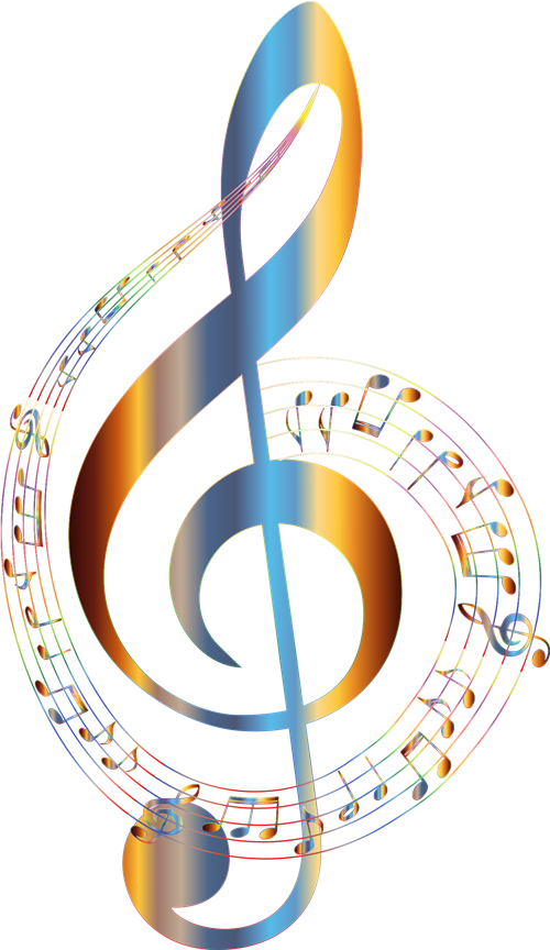 Musical Notes - Colorful Music Note Png (500x864), Png Download