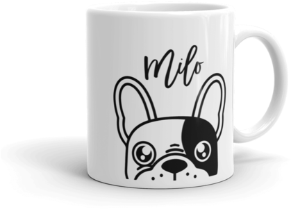 Personalized Frenchie/boston Dog Mug With Dog's Name - Dog (480x480), Png Download