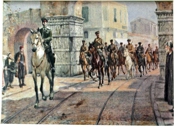"entry Of The Bulgarian Troops In Thessaloniki\ - Ferdinand I Bulgaria On Horseback (598x450), Png Download