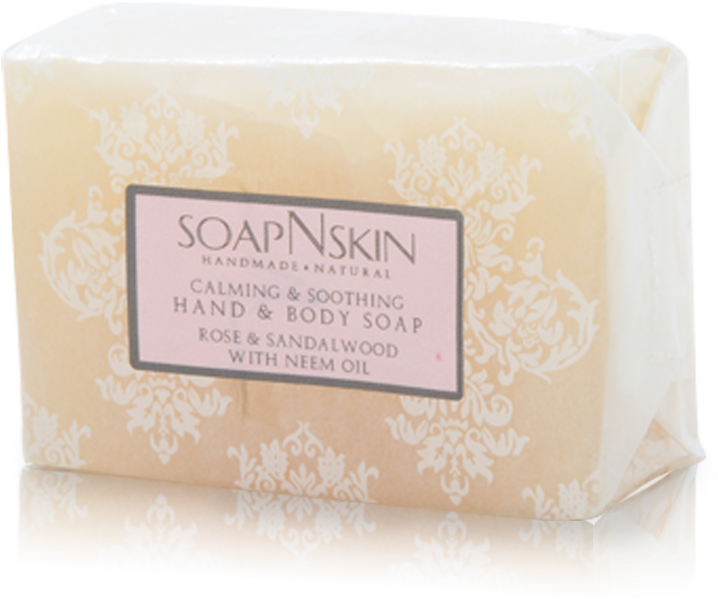 Handmade Rose & Sandalwood Natural Soap With Neem Oil - Bar Soap (800x800), Png Download