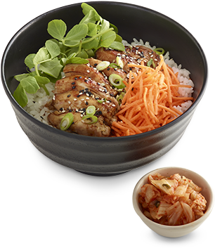 Teriyaki Chicken Donburi With Egg - Chicken Teriyaki Donburi Wagamama (560x560), Png Download