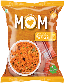 Mom Ready To Eat Veg Biryani - Mom Meal Of The Moment Dal Chawal, 90g (pack Of 3) (567x376), Png Download