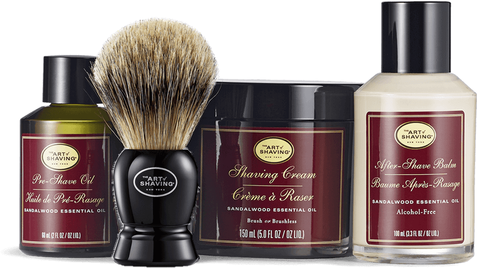 Sandalwood 4 Elements Bundle With Fine Badger Brush - Shave Brush (1125x1125), Png Download