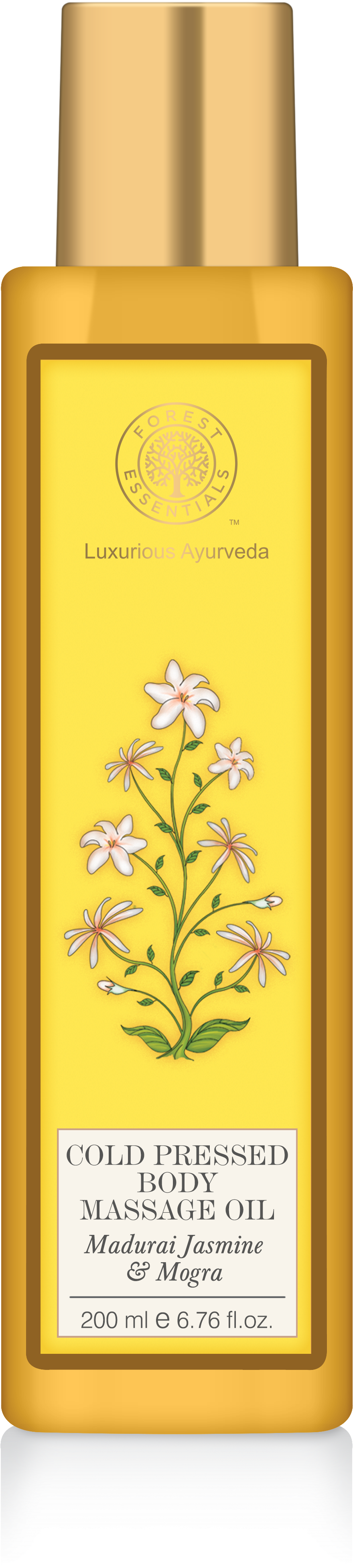 About Cold Pressed Body Massage Oil Madurai Jasmine - Forest Essentials Night Treatment Cream Sandalwood (1031x4268), Png Download