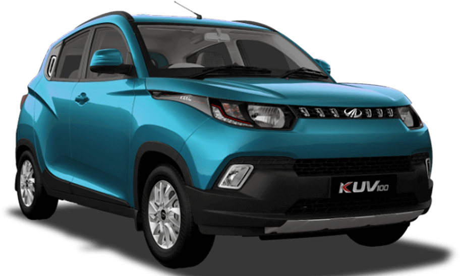 Mahindra Kuv100 Aqumarine Blue Color - Mahindra Kuv100 Silver Color (1024x568), Png Download
