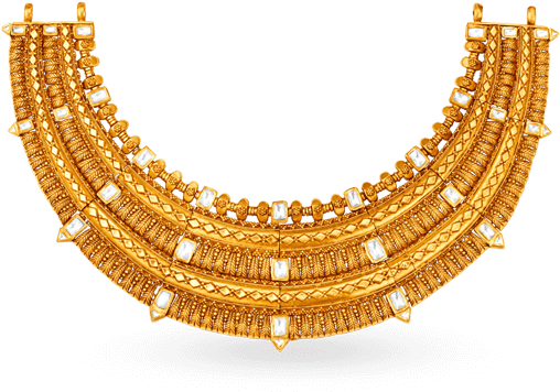 Tanishq Utsava Necklace Set - Necklace (518x548), Png Download