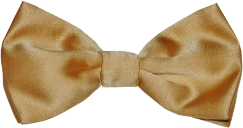 Gold Satin Bow Tie - Formal Wear (550x365), Png Download