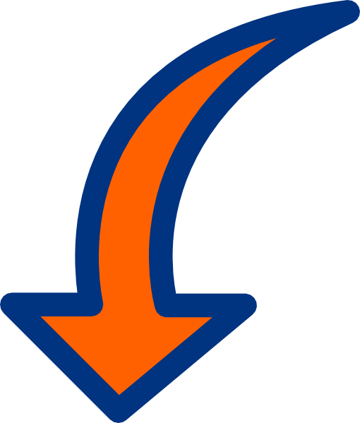 Arrow Png Orange Blue (510x599), Png Download
