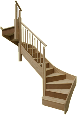 We Specialize In Wood Stairs And Wooden Banisters, - Wooden Stairs Png (298x442), Png Download