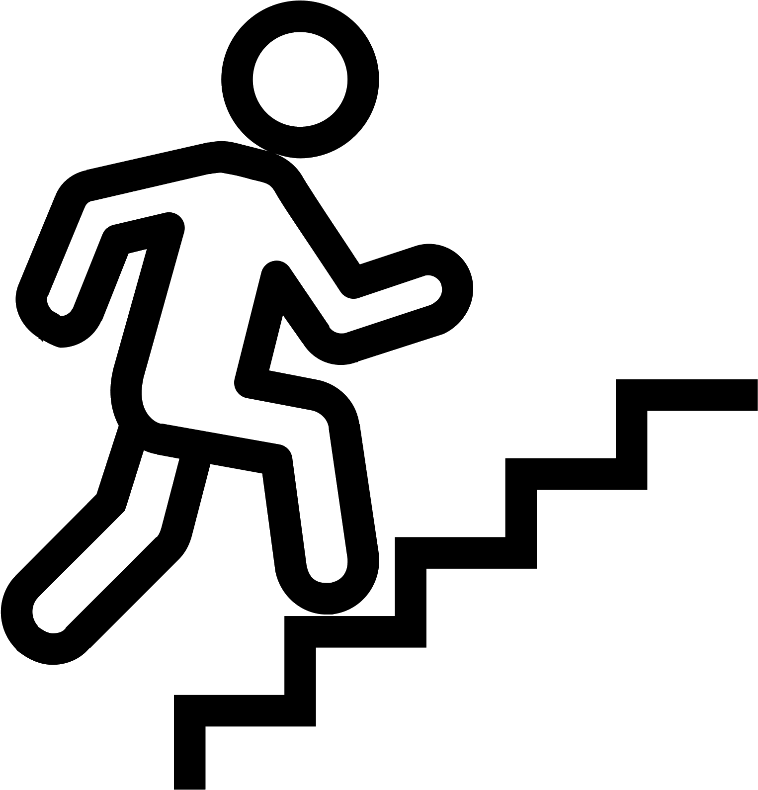 Staircase Icon Free Download - Stairs Png (1600x1600), Png Download