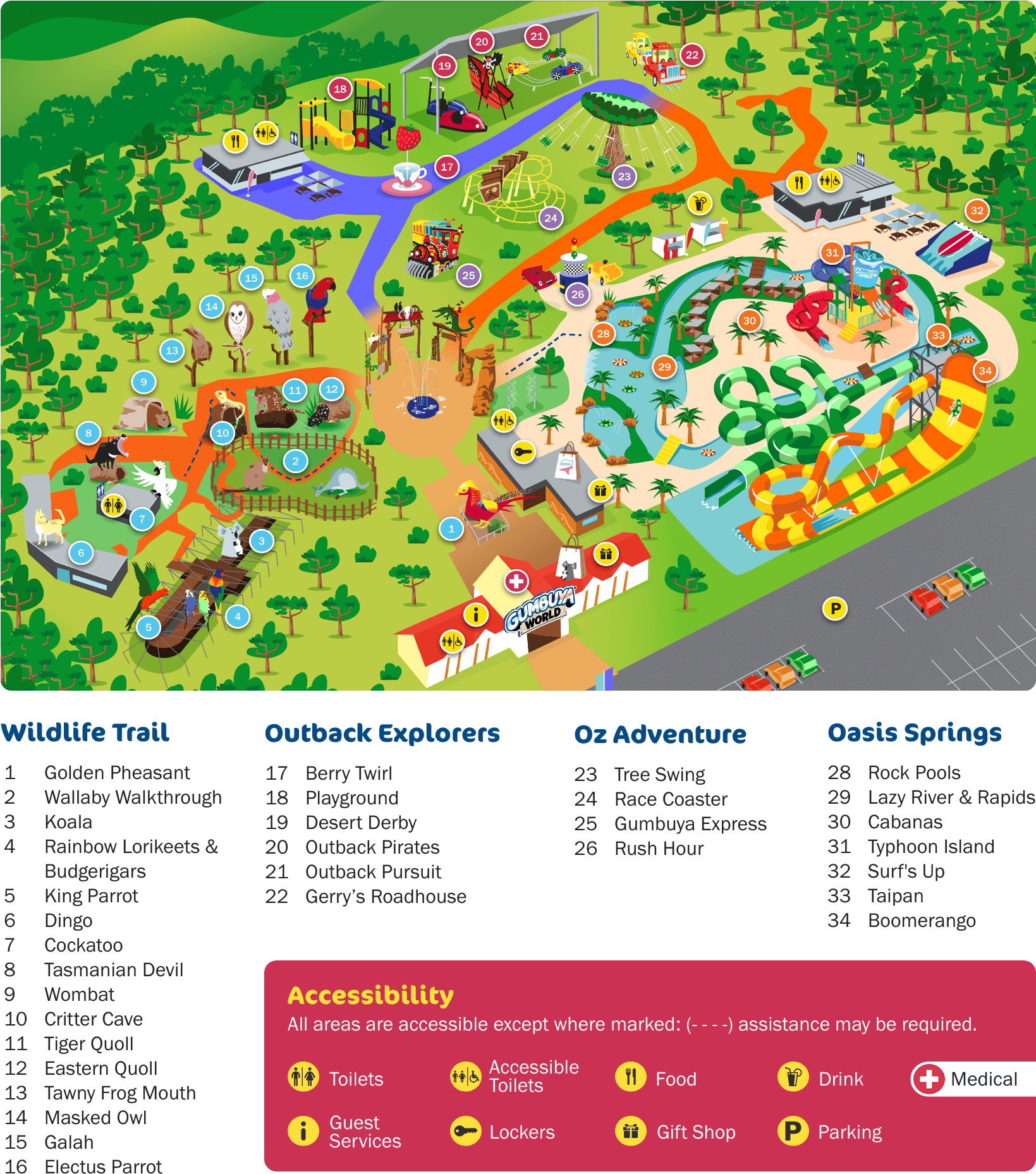 Park Map - Gumbuya World Map (1638x1935), Png Download