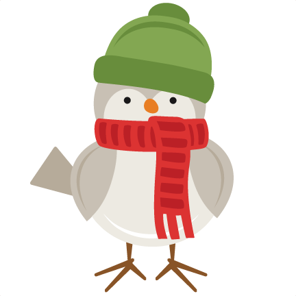 Winter Birds Free Clipart Clip Art Library - Cute Winter Bird Clipart (432x432), Png Download