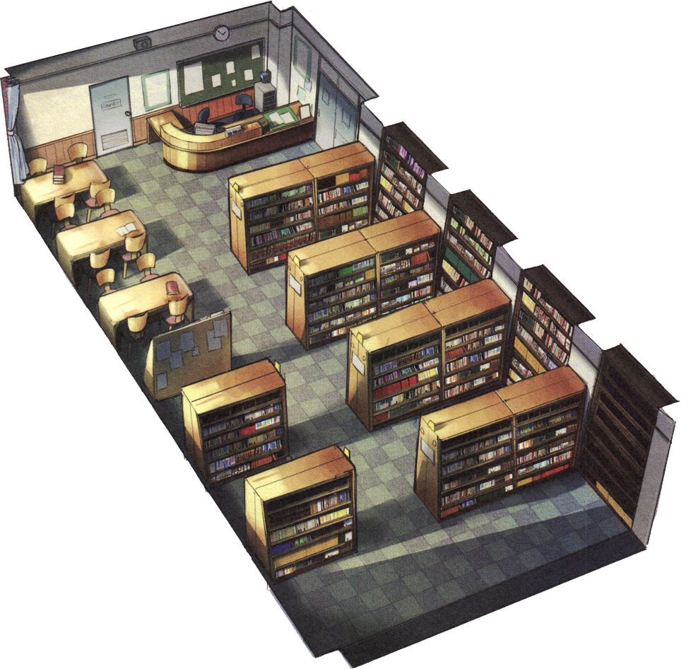 Tsukumihara Academy Library - Floor Plan (964x946), Png Download