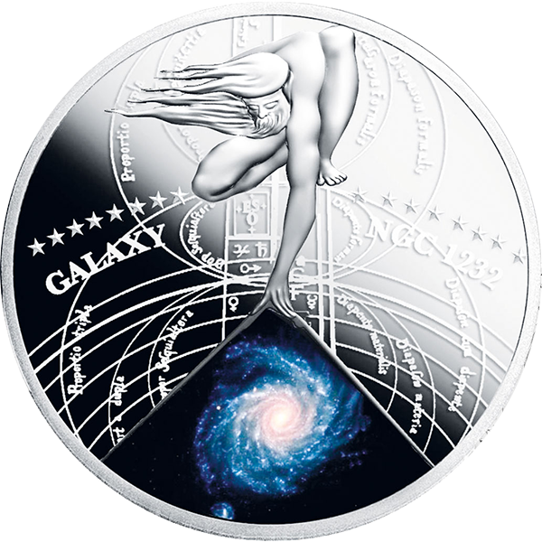 Niue 2015 1$ Spiral Galaxy Ngc 1232 The Most Beautiful - Three-letter Hebrew Vocabulary Test (600x600), Png Download