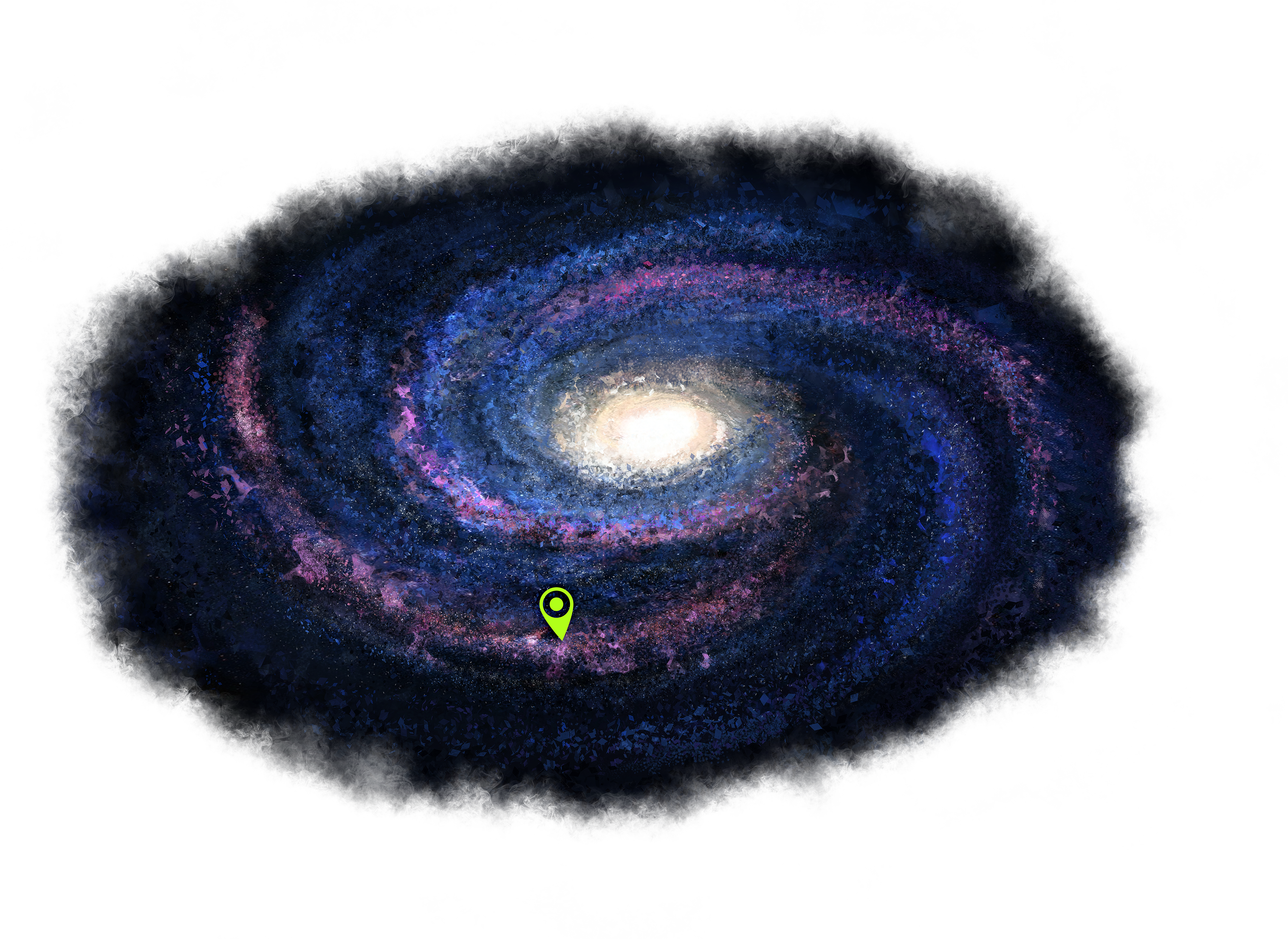 Milky Way (3500x2485), Png Download