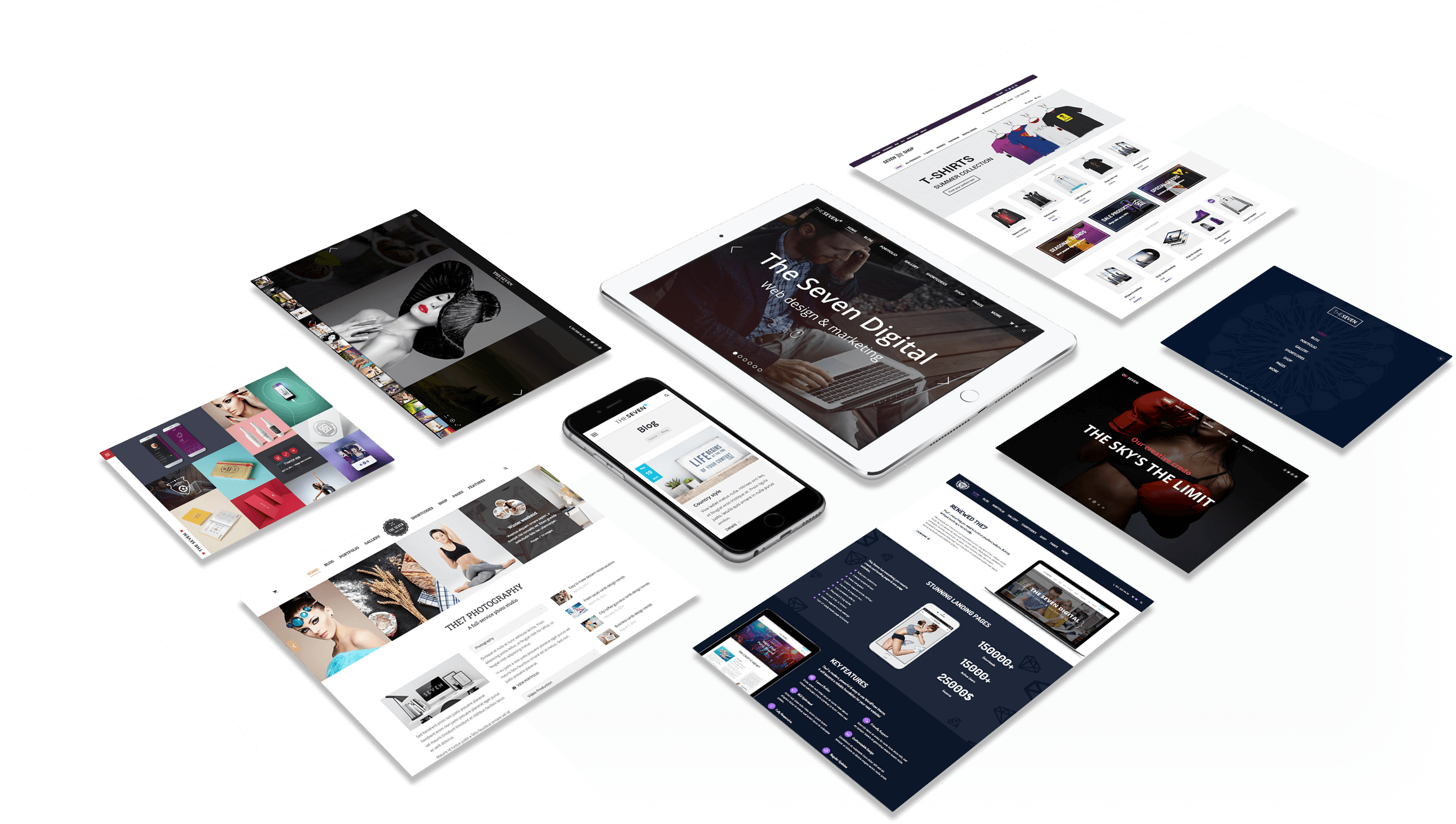 Art Landing The7 3 Opt - Web Design (2340x1324), Png Download