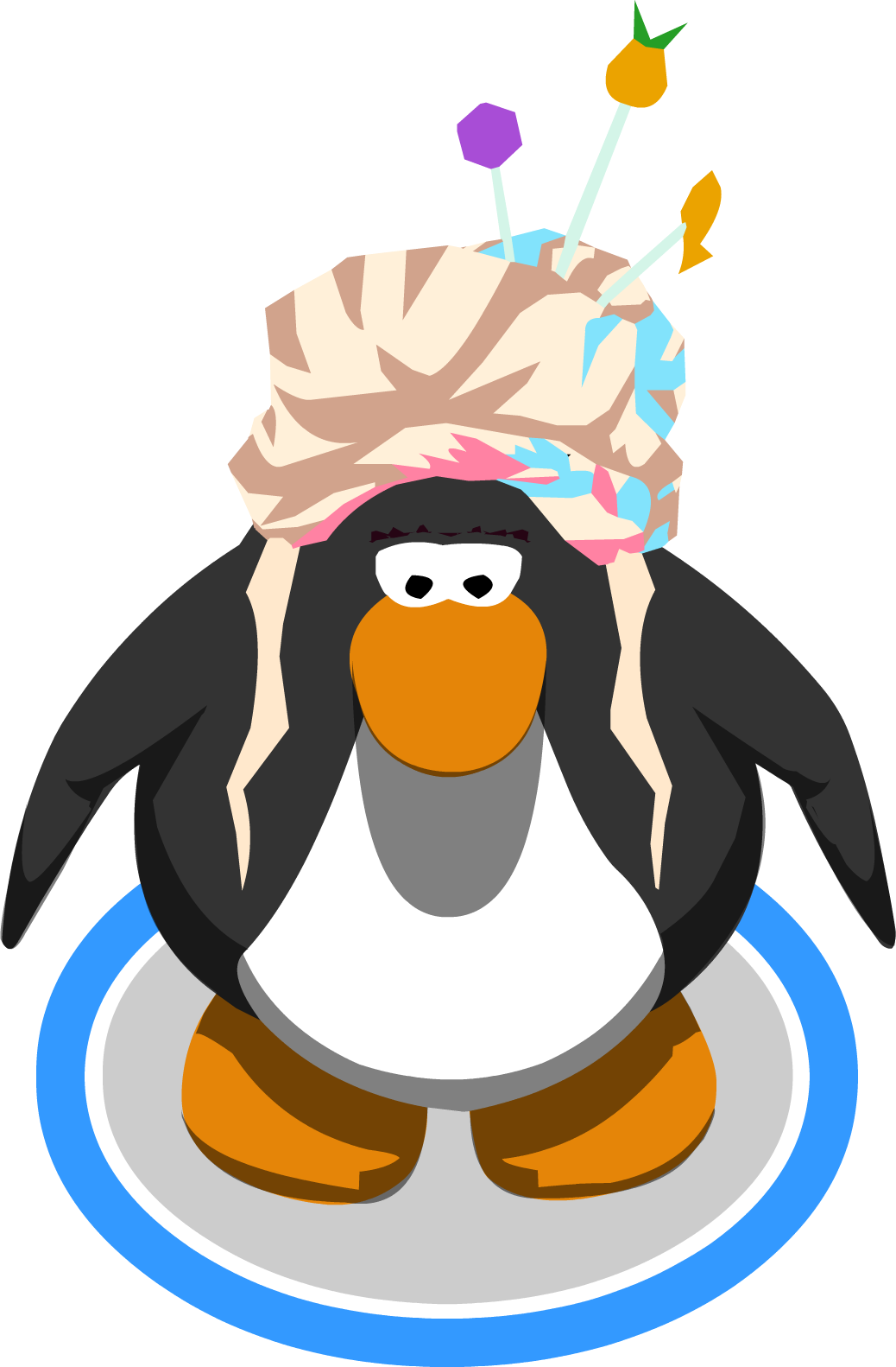 Dot's Up Do Mascot In Game - Miss Piggy Club Penguin (1038x1582), Png Download