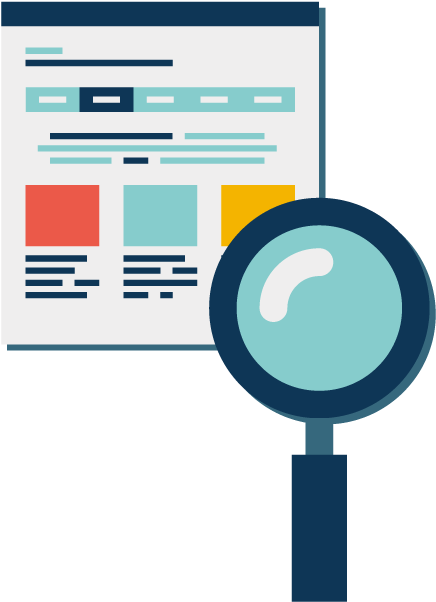 Magnifying Glass And Records Icon For Uk Patent Search - Контекстная Реклама (542x641), Png Download